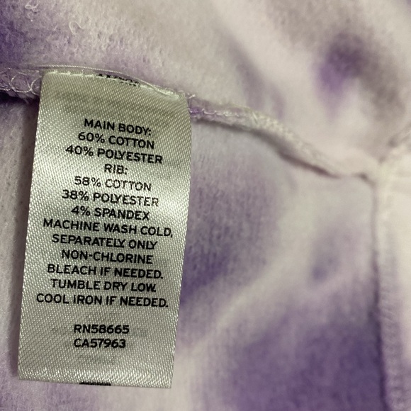 BP Purple Orchid Tie-Dye Ruffled Peplum Waist Sweatshirt Size Large - Picture 7 of 10